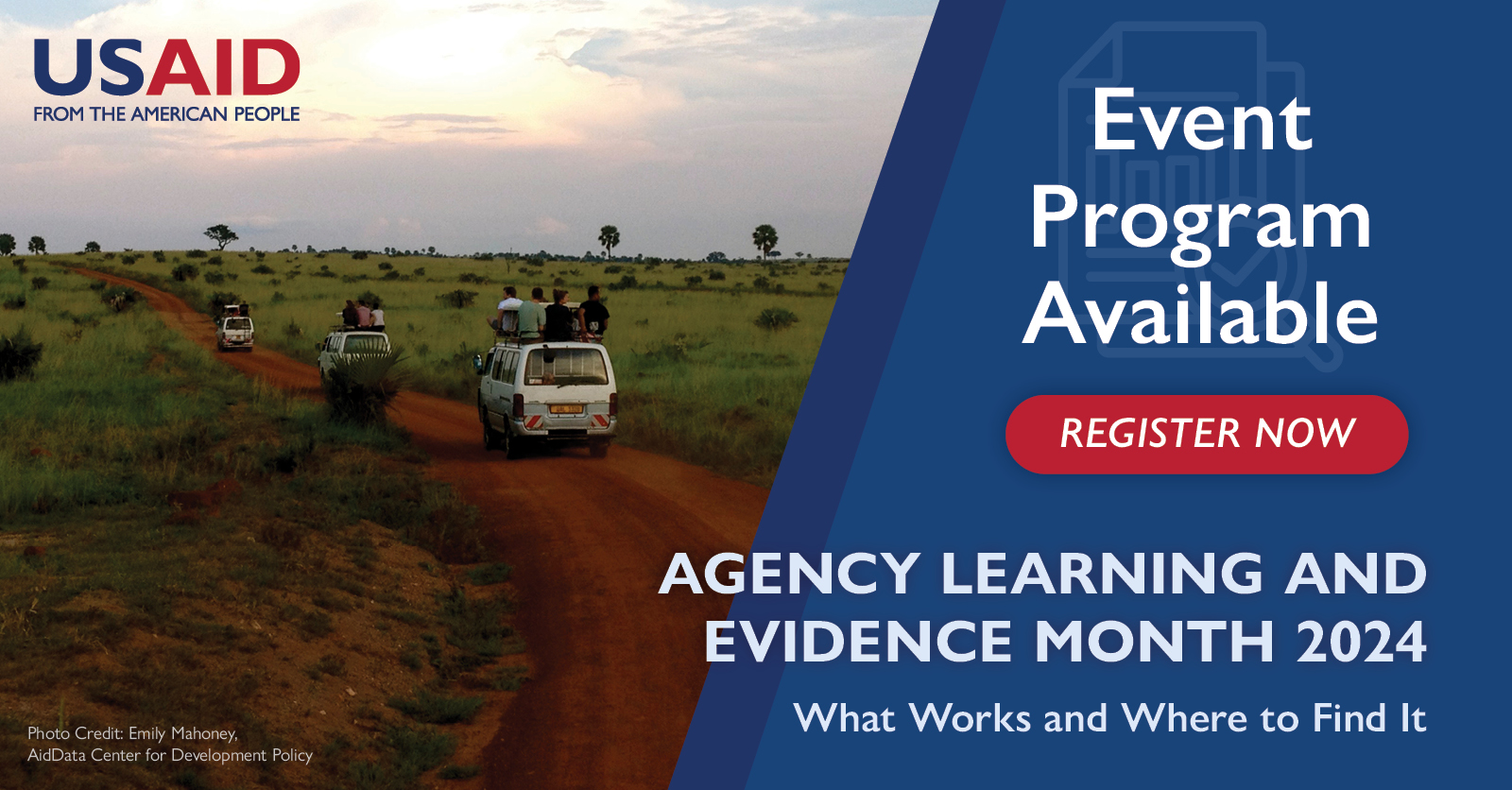 flyer for Agency Learning and Evidence Month 2024 event 