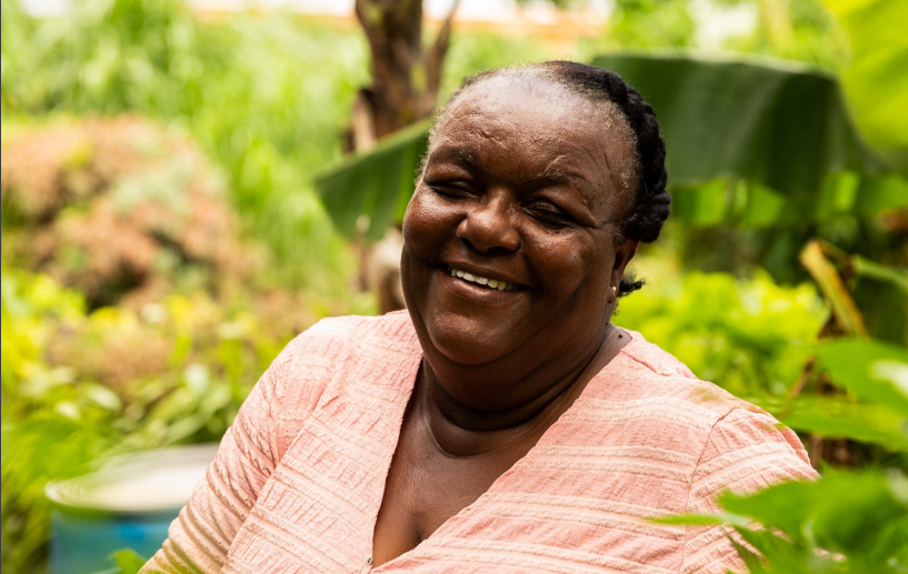 smiling Caribbean woman