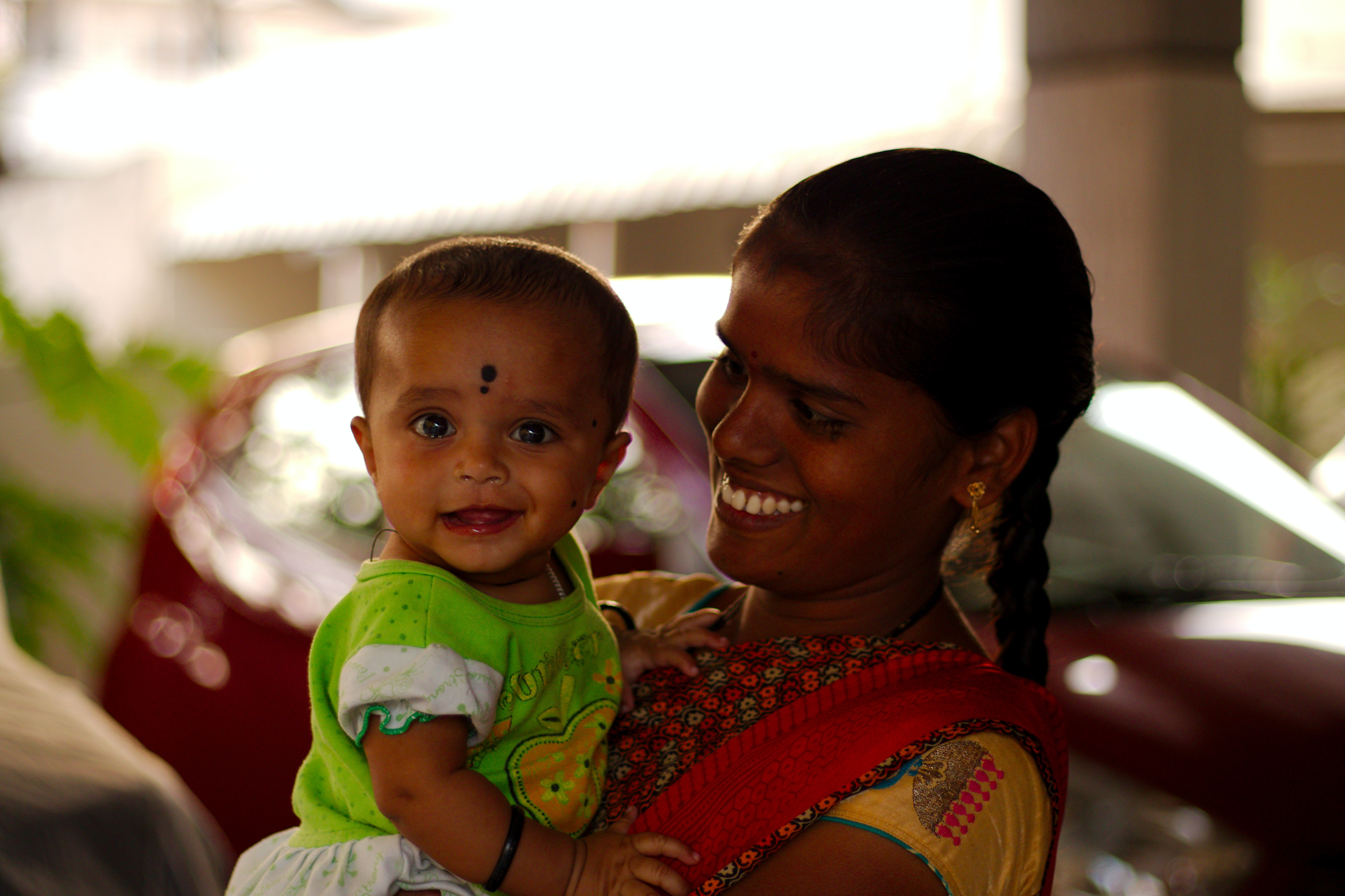Mother and child in India