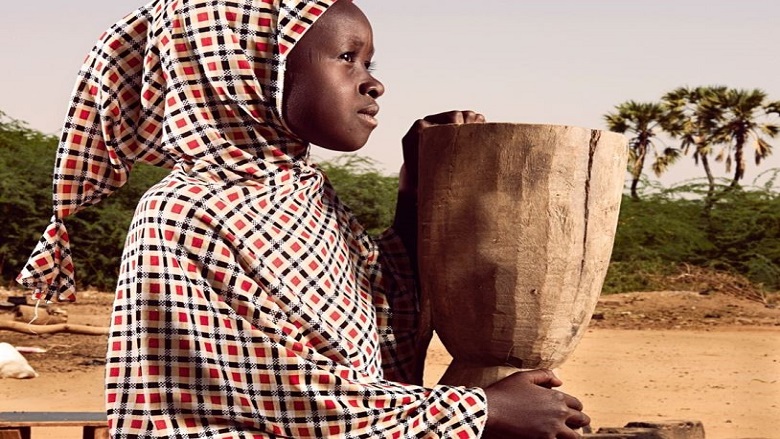 Mariama, a third grader from Niger. 